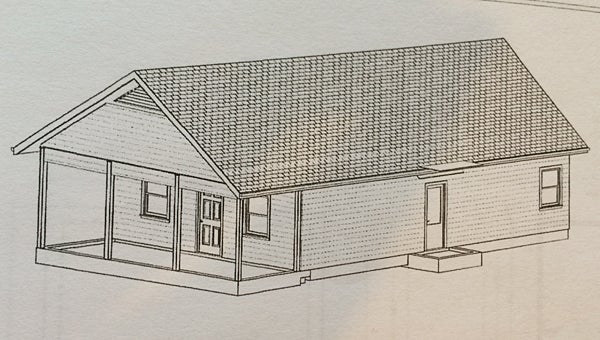 A group of builders and volunteers is working to construct this new house for the family of a terminal cancer patient. (Contributed)