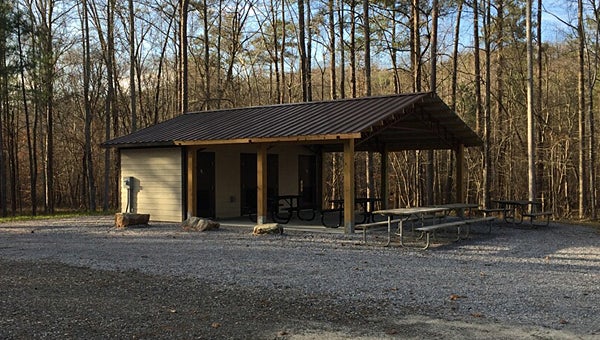 The Alabaster City Council approved funding for new, permanent restroom facilities at Veterans Park modeled after facilities at the Oak Mountain State Park archery range. (Contributed)