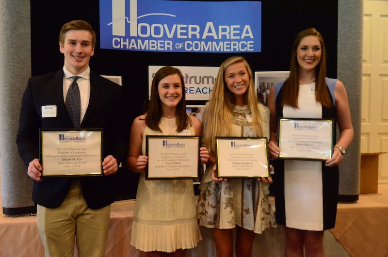 Scholarships awarded at Hoover Chamber luncheon Shelby County