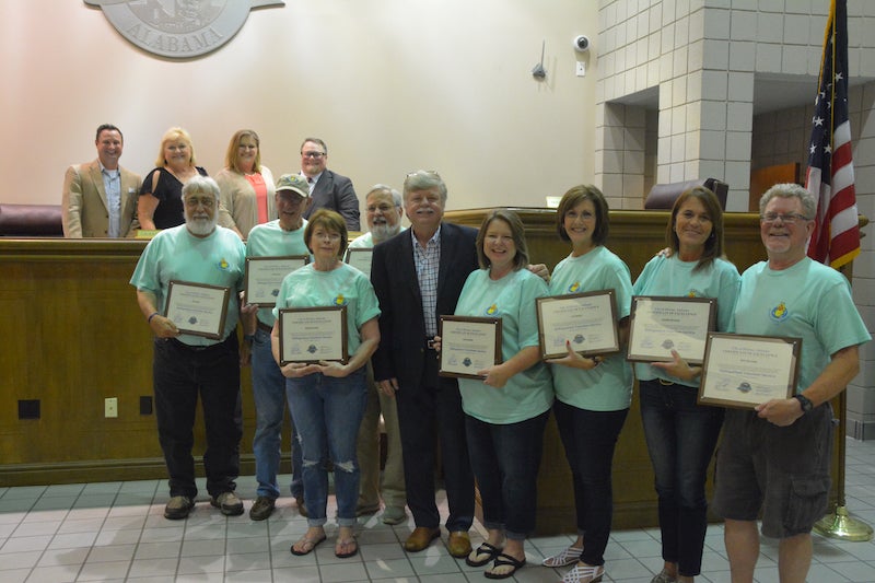 Buck Creek Festival Committee honored, present funds from festival