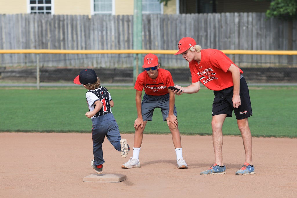 Got to hang with the boys for batting practice on the field and