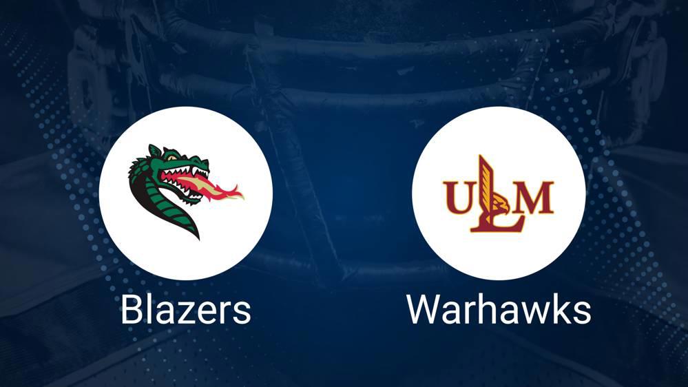 UAB vs. UL Monroe September 7 Tickets & Start Time