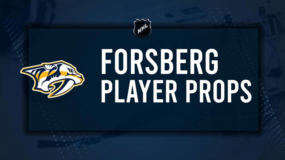 Filip Forsberg Player Prop Bets for the Predators vs. Ducks Game - January 25