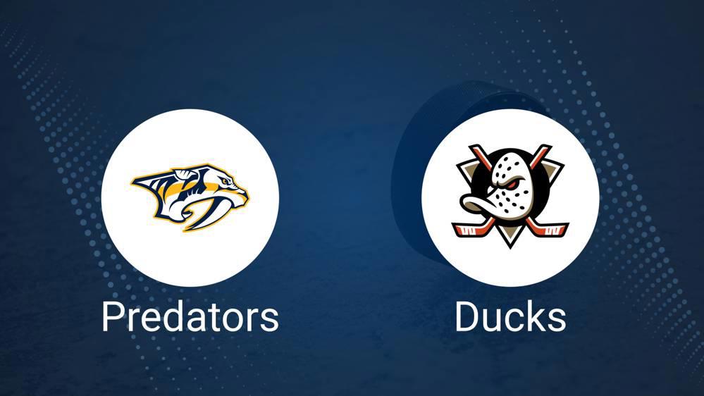 Predators vs. Ducks Injury Report Today - January 25